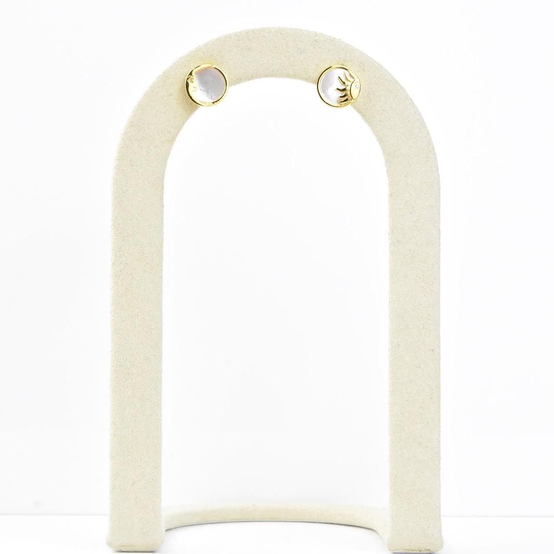 Mother of Pearl Sun & Moon Studs