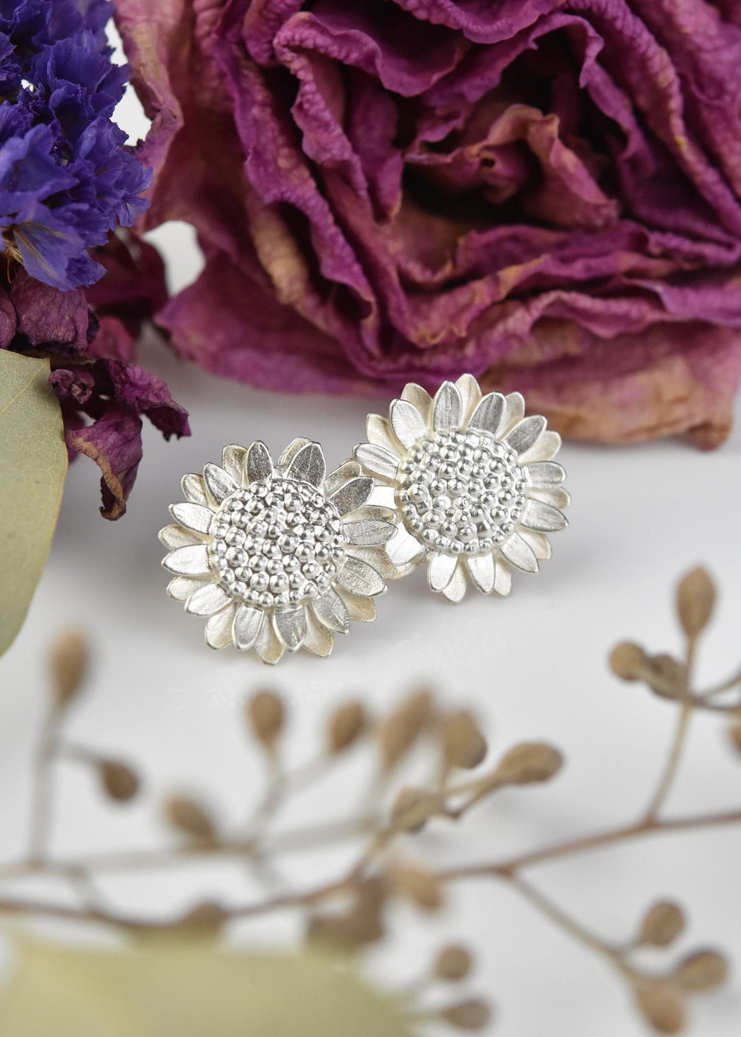 Sunflower Post Earrings - Goldmakers Fine Jewelry
