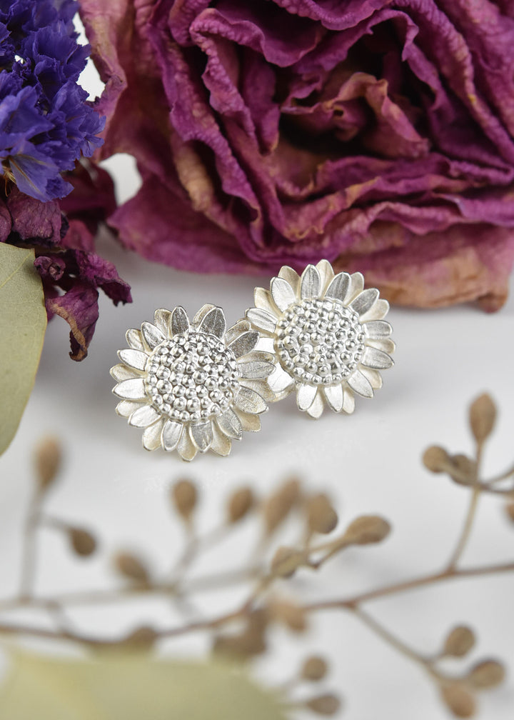Sunflower Post Earrings - Goldmakers Fine Jewelry