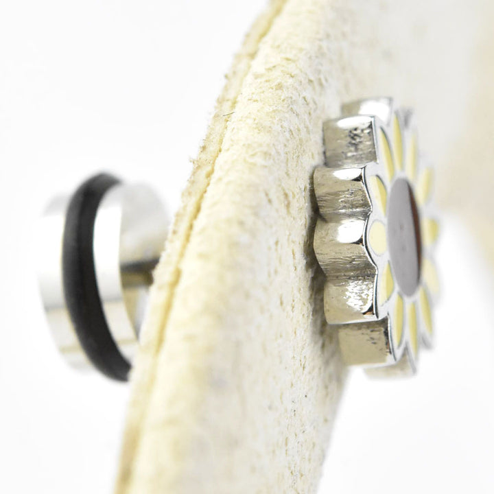 Sunflower Studs, Screw-back - Goldmakers Fine Jewelry