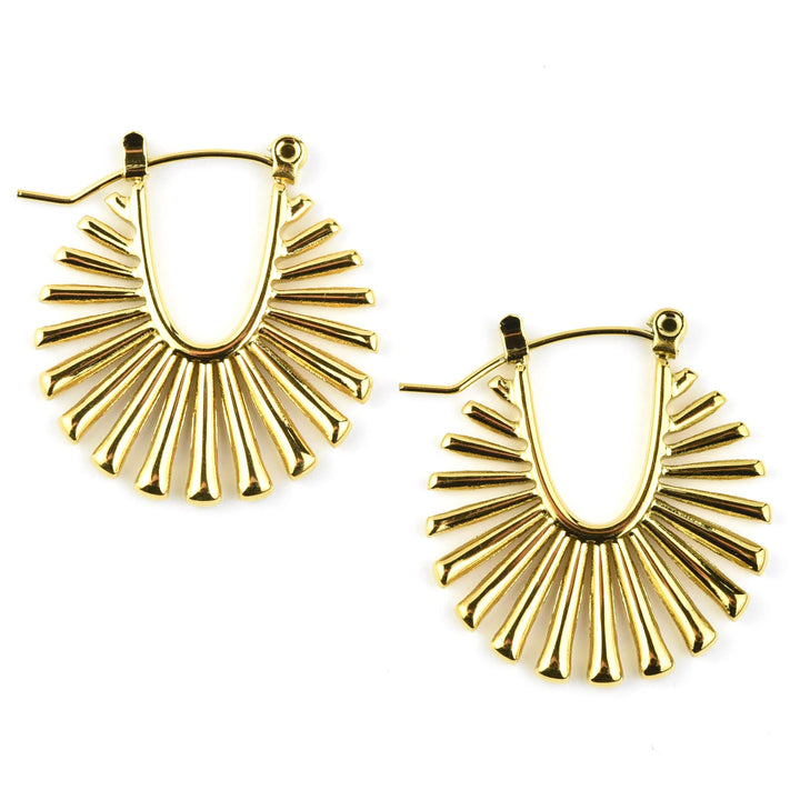 Sun Ray Hoops - Goldmakers Fine Jewelry