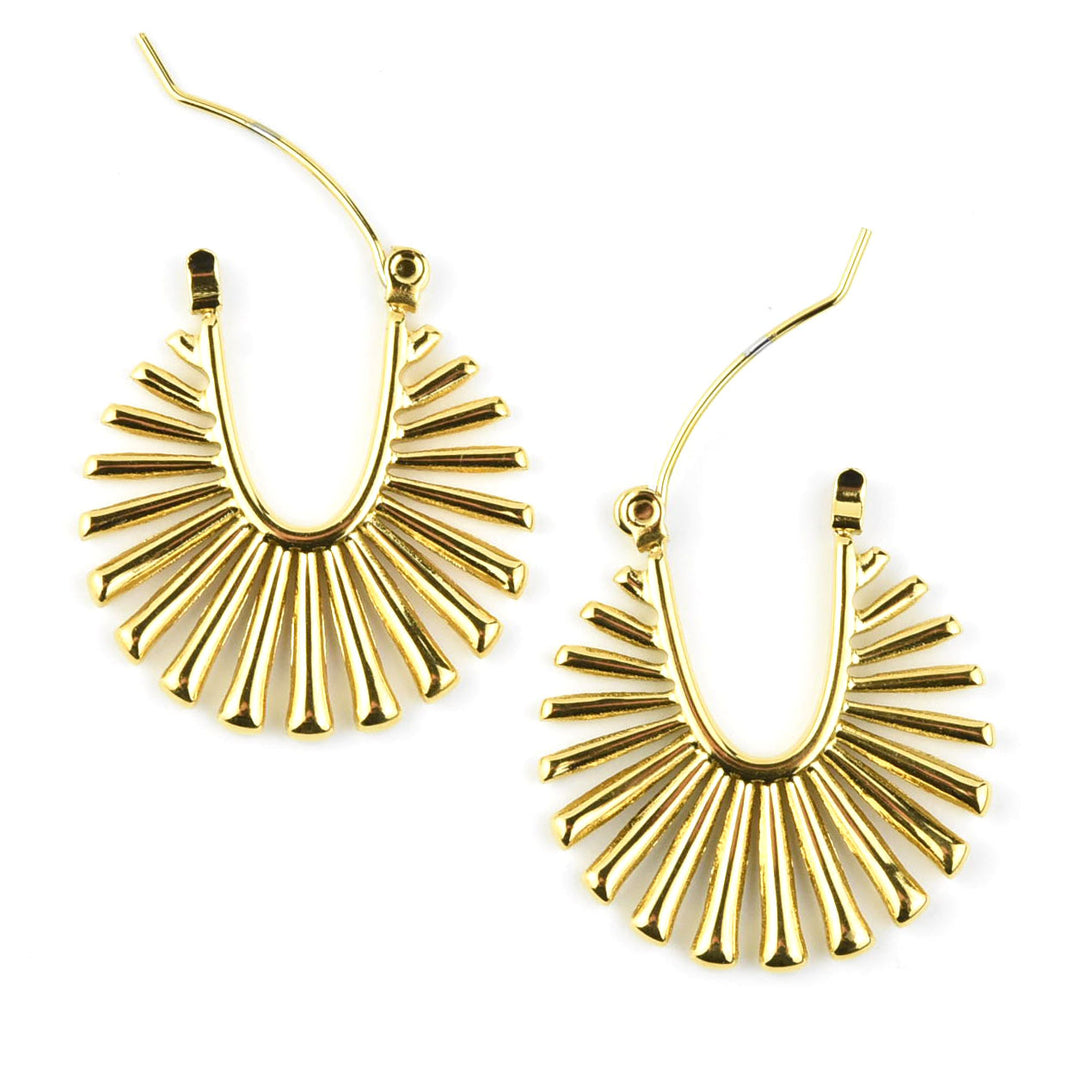 Sun Ray Hoops - Goldmakers Fine Jewelry