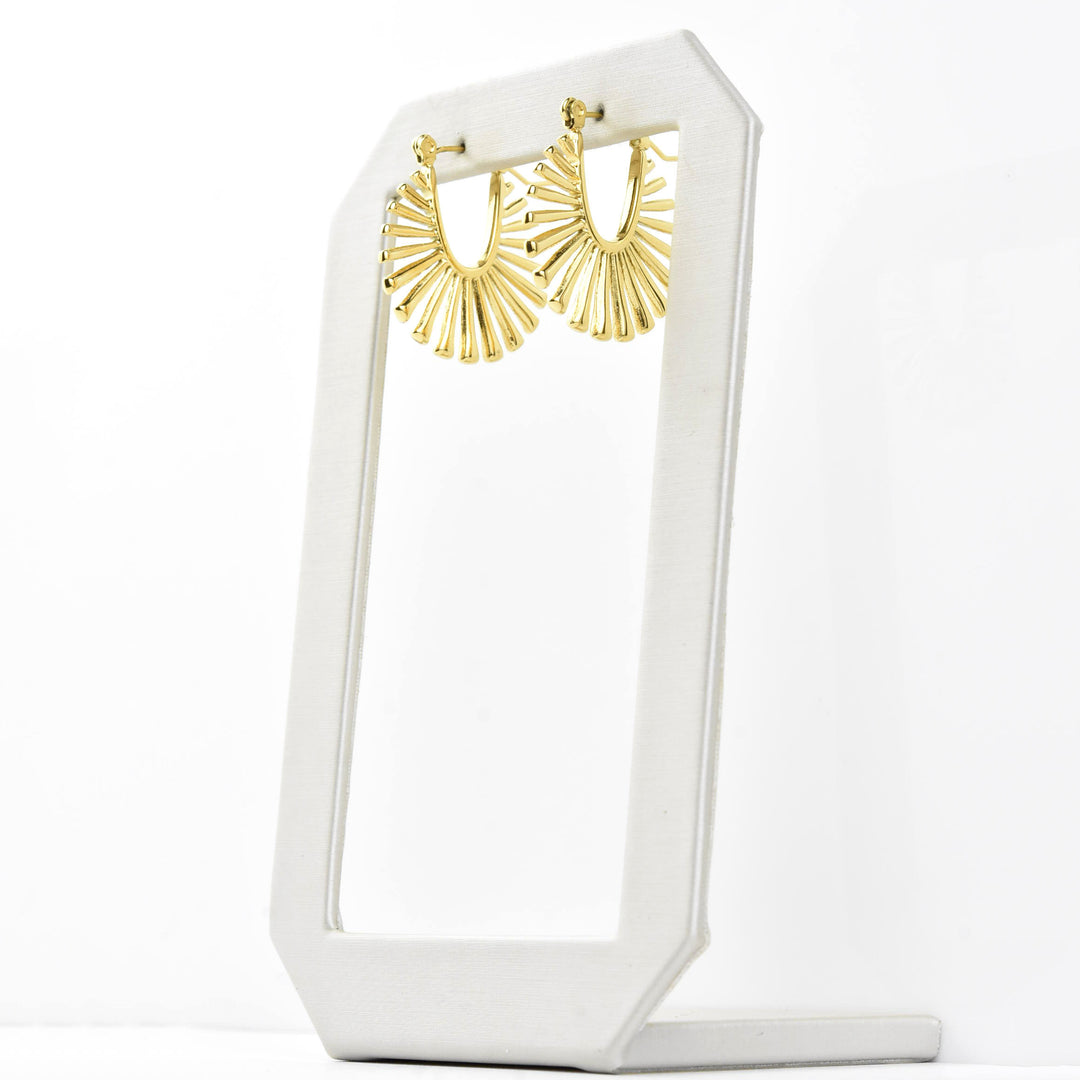 Sun Ray Hoops - Goldmakers Fine Jewelry