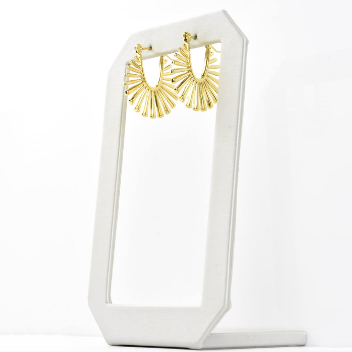 Sun Ray Hoops - Goldmakers Fine Jewelry