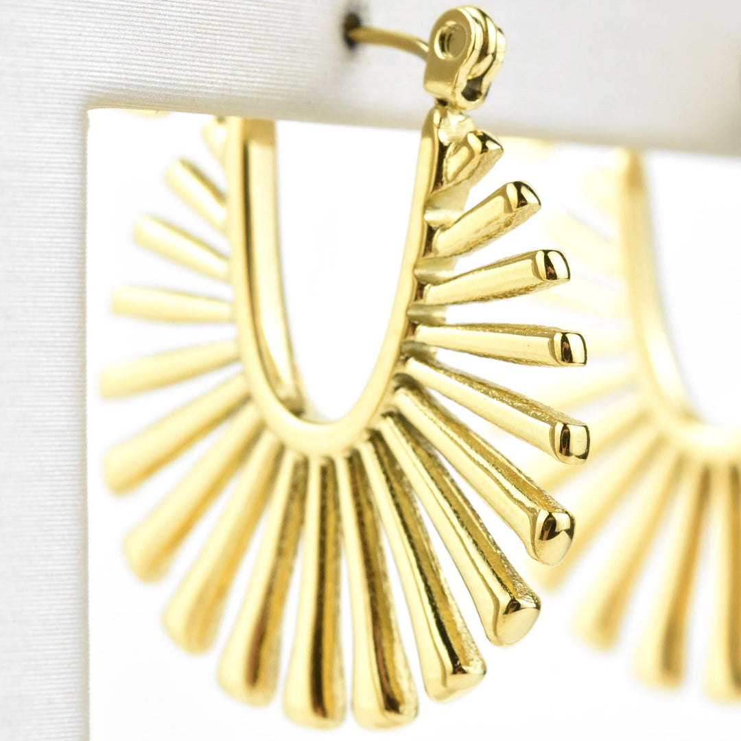 Sun Ray Hoops - Goldmakers Fine Jewelry