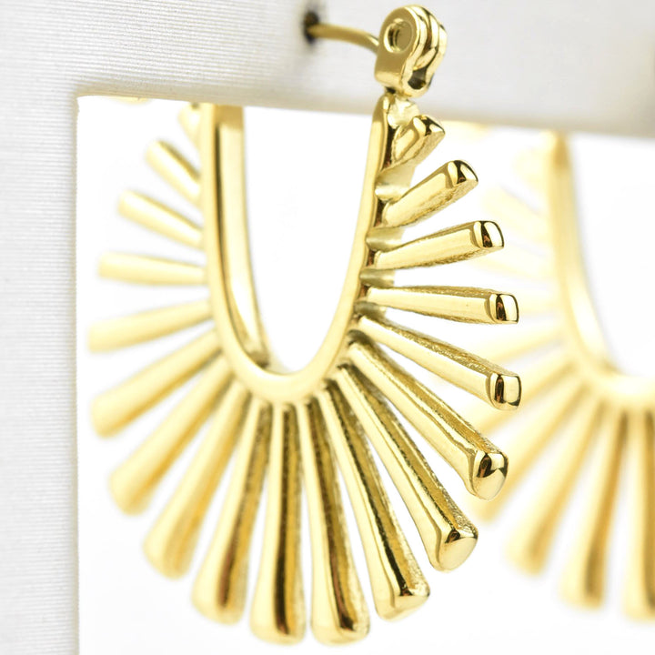 Sun Ray Hoops - Goldmakers Fine Jewelry