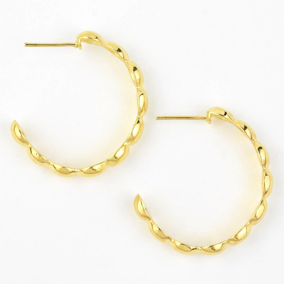 Sunshine Hoops in Gold Tone