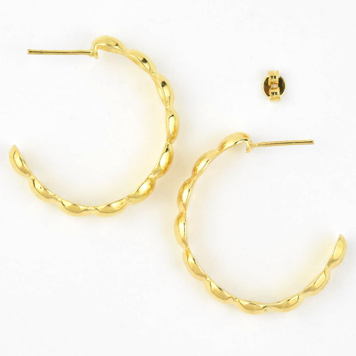 Sunshine Hoops in Gold Tone