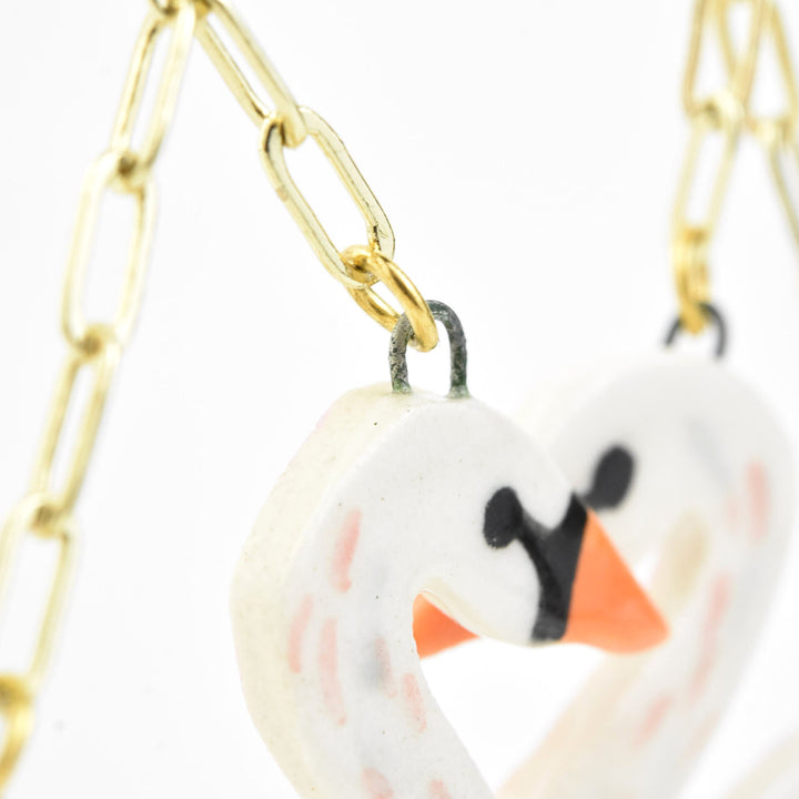 Swan Earrings - Goldmakers Fine Jewelry