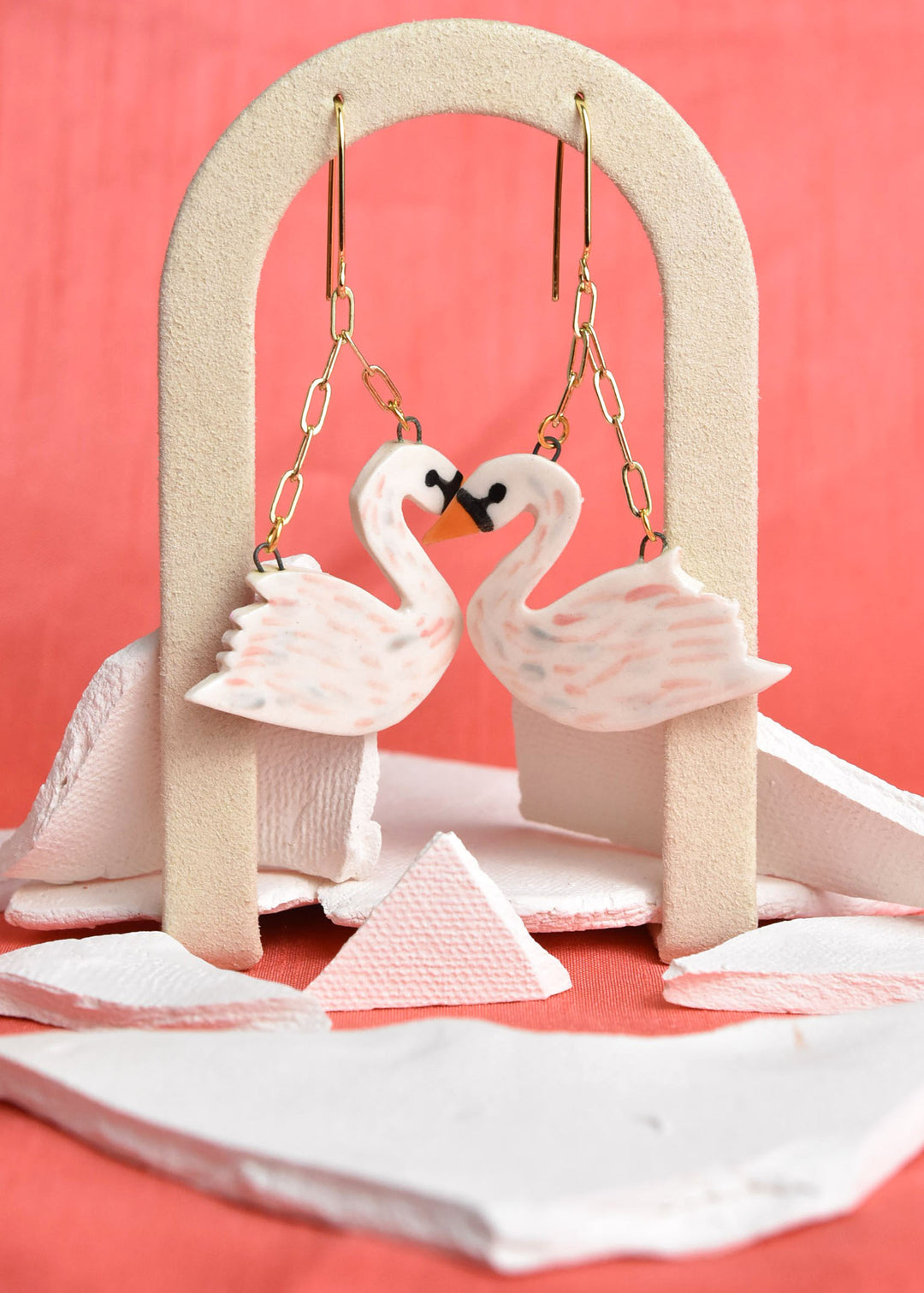 Swan Earrings - Goldmakers Fine Jewelry