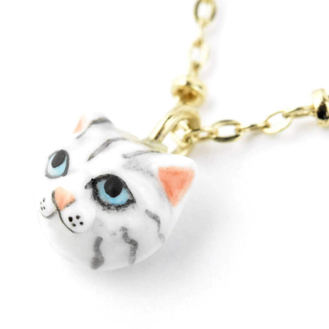 Tabby Grey Cat Necklace