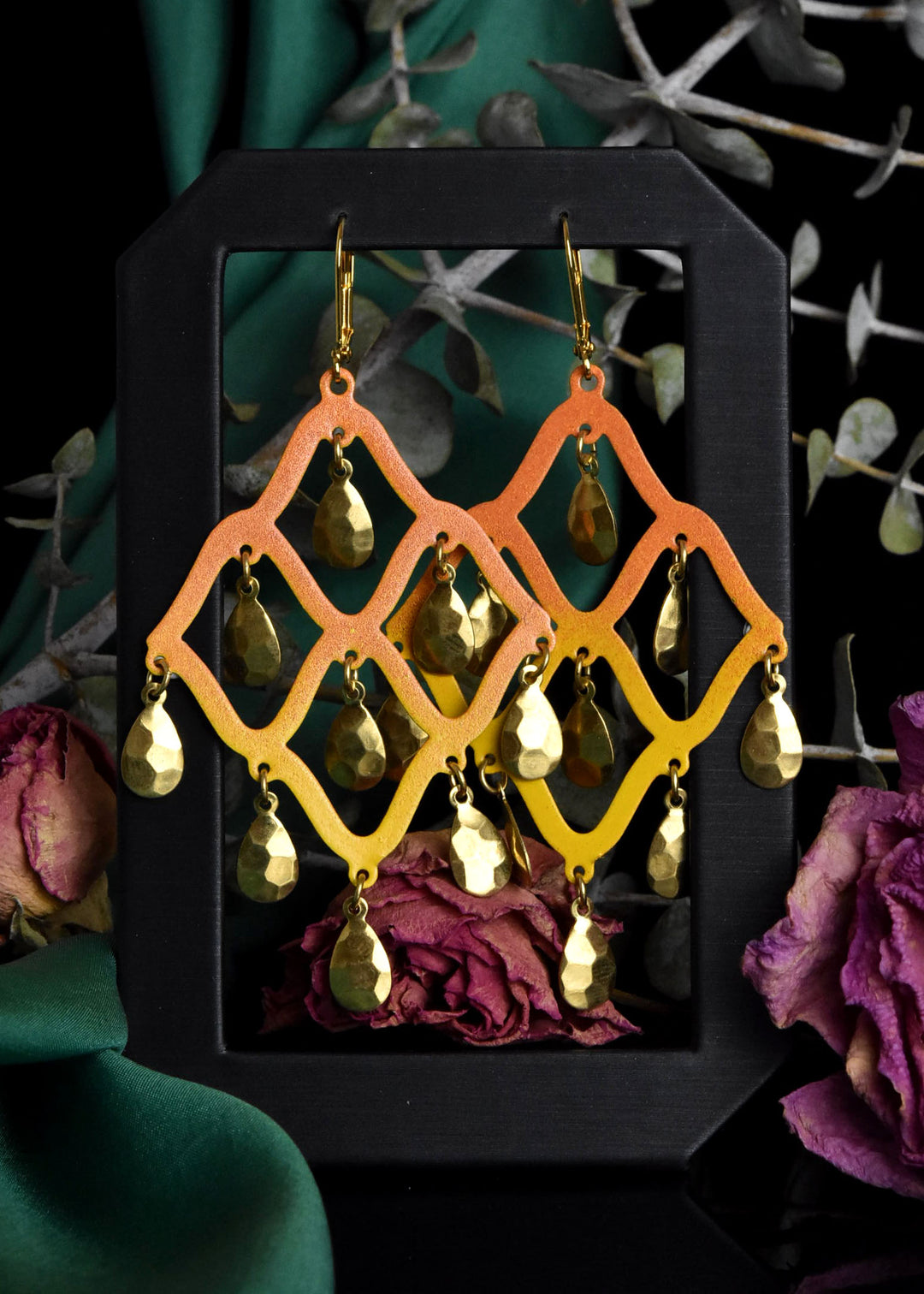 Tangerine Taru Earrings