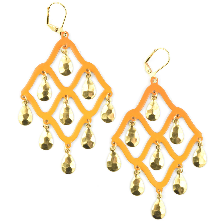 Tangerine Taru Earrings - Goldmakers Fine Jewelry
