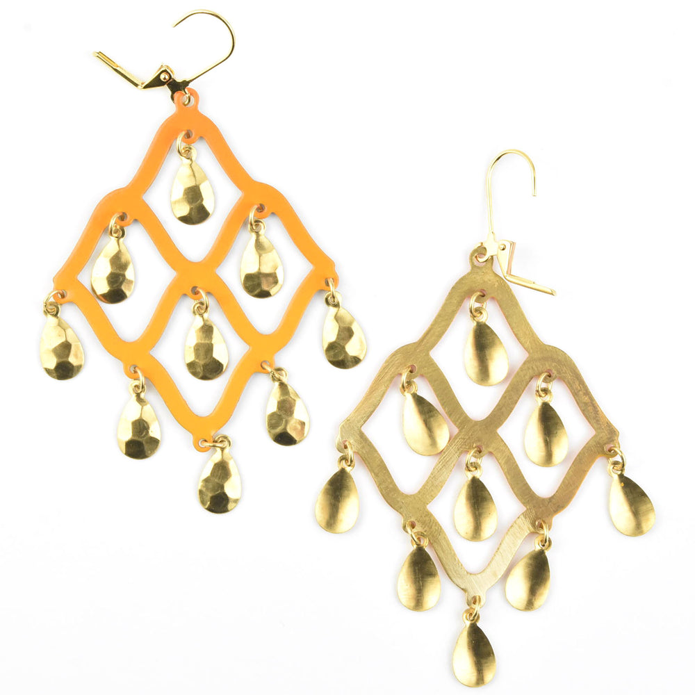 Tangerine Taru Earrings - Goldmakers Fine Jewelry