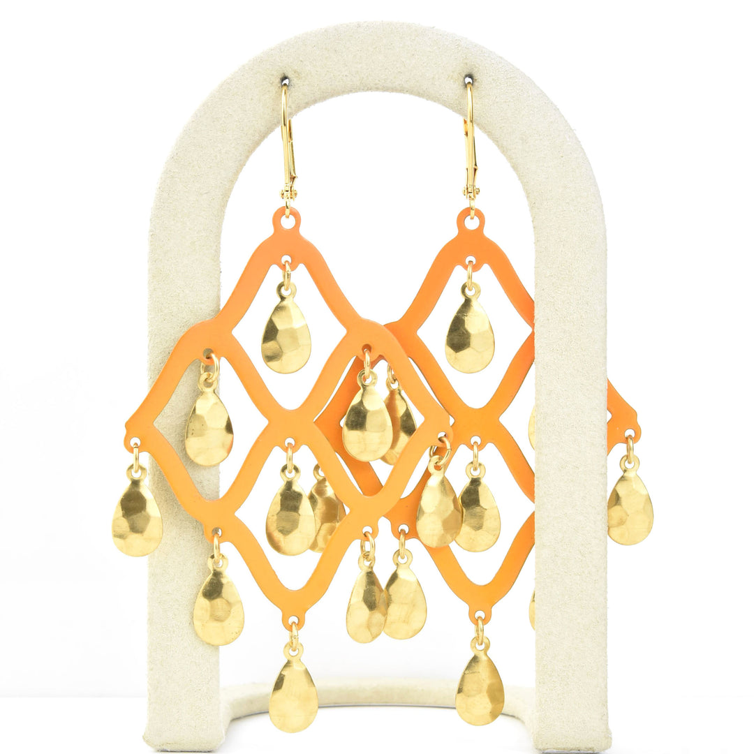 Tangerine Taru Earrings - Goldmakers Fine Jewelry