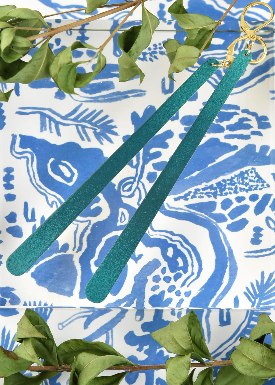 Teal Lele Earrings - Goldmakers Fine Jewelry
