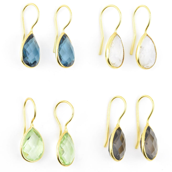 Teardrop Smokey Quartz Earrings
