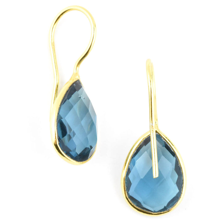 Teardrop Blue Iolite Earrings