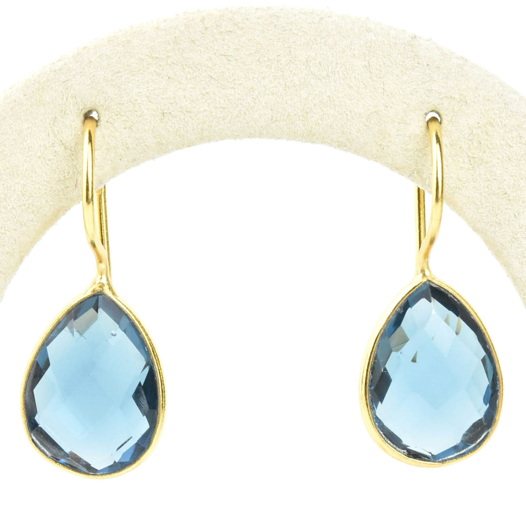 Teardrop Blue Iolite Earrings