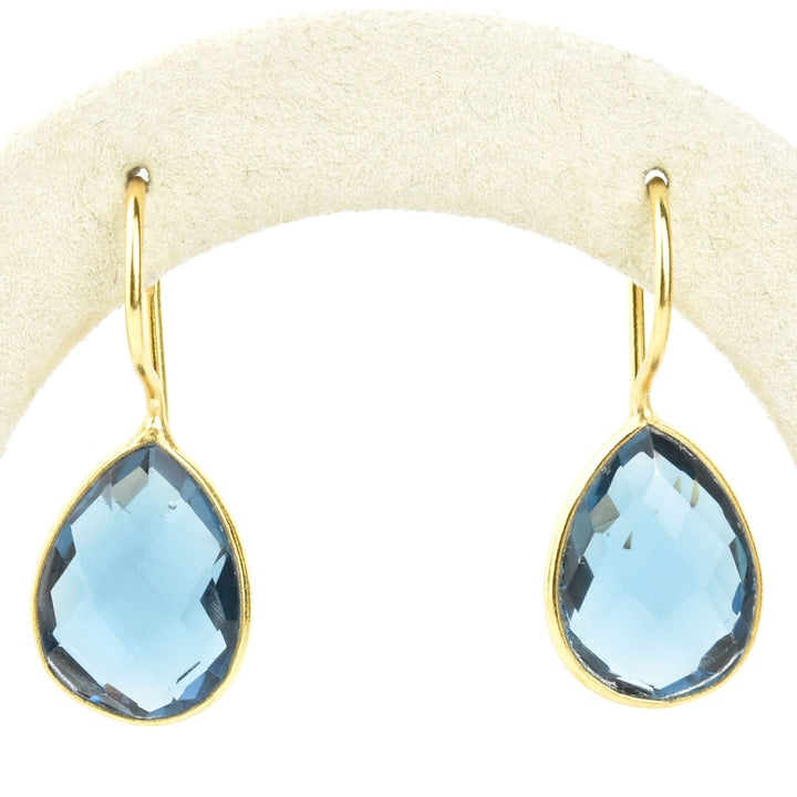 Teardrop Blue Iolite Earrings