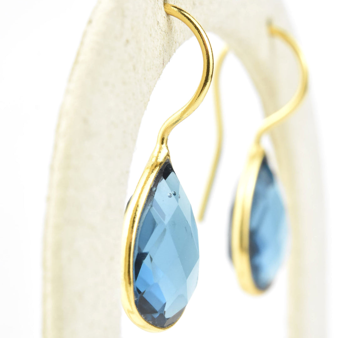 Teardrop Blue Iolite Earrings