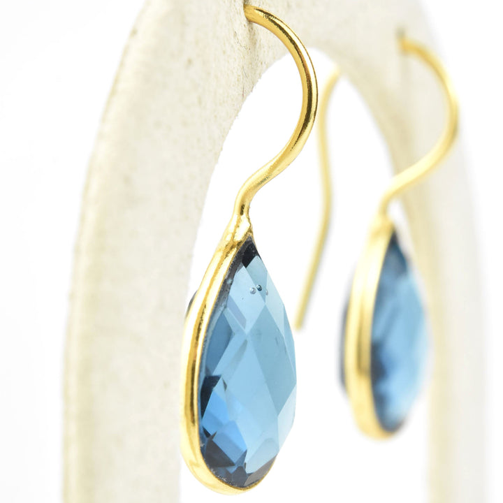 Teardrop Blue Iolite Earrings