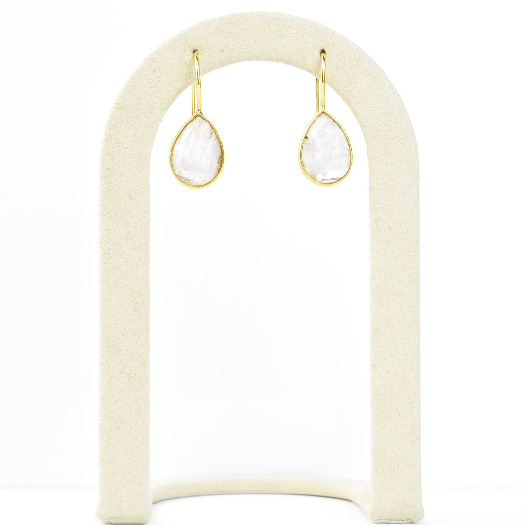 Teardrop Moonstone Earrings - Goldmakers Fine Jewelry