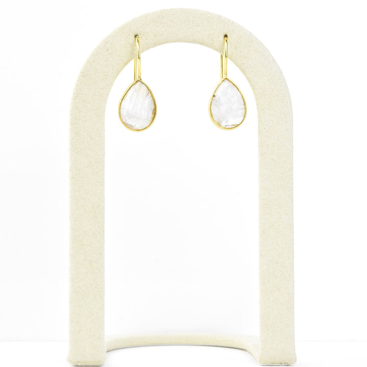 Teardrop Moonstone Earrings - Goldmakers Fine Jewelry