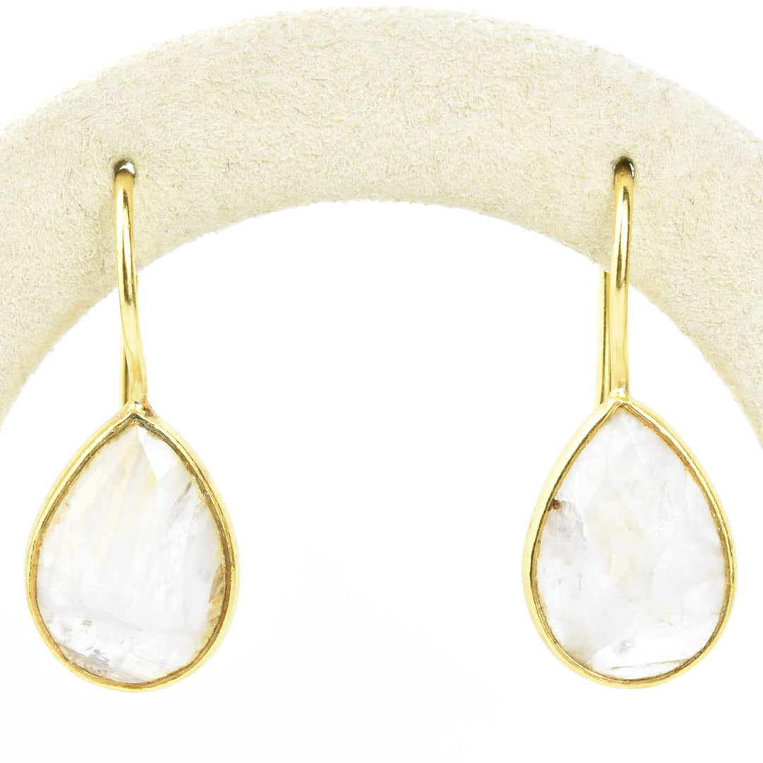 Teardrop Moonstone Earrings - Goldmakers Fine Jewelry