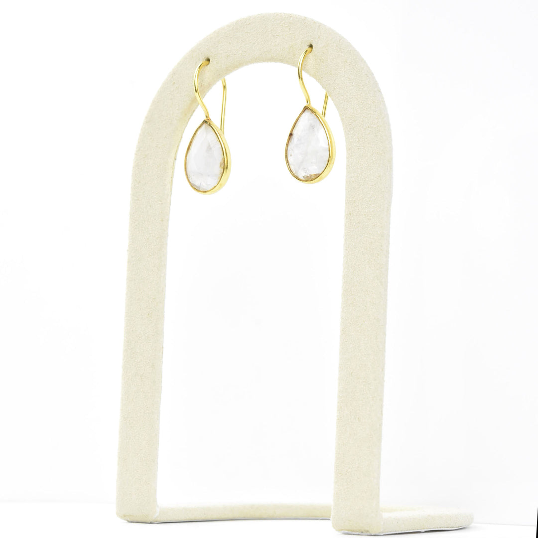 Teardrop Moonstone Earrings - Goldmakers Fine Jewelry