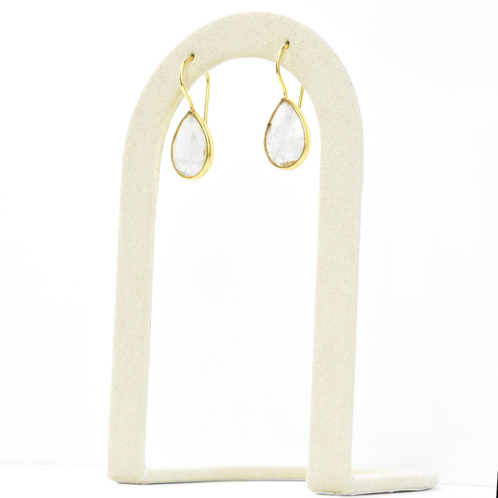 Teardrop Moonstone Earrings - Goldmakers Fine Jewelry