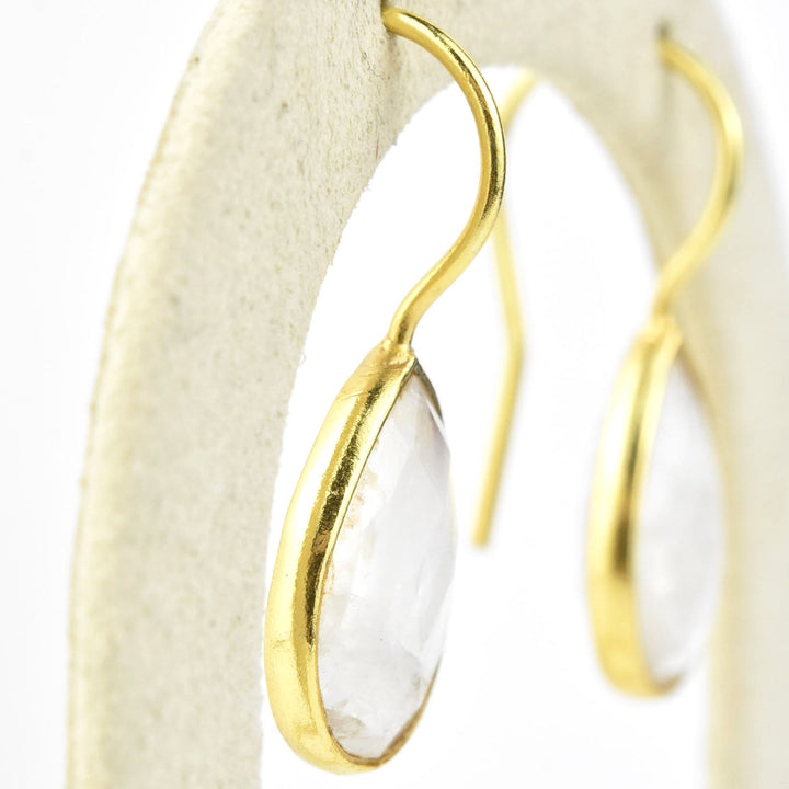 Teardrop Moonstone Earrings - Goldmakers Fine Jewelry