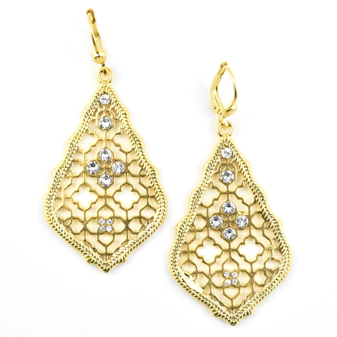 Teardrop Lotus Earrings - Goldmakers Fine Jewelry