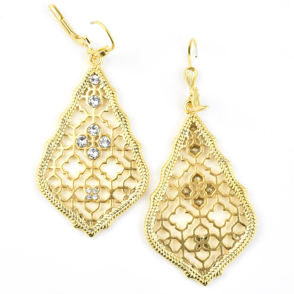Teardrop Lotus Earrings - Goldmakers Fine Jewelry