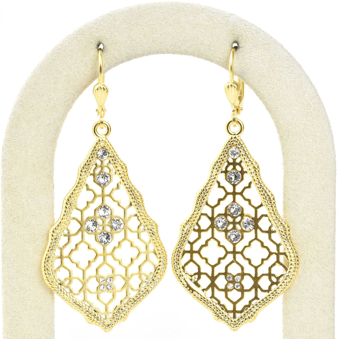 Teardrop Lotus Earrings - Goldmakers Fine Jewelry