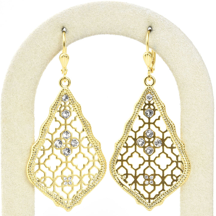 Teardrop Lotus Earrings - Goldmakers Fine Jewelry