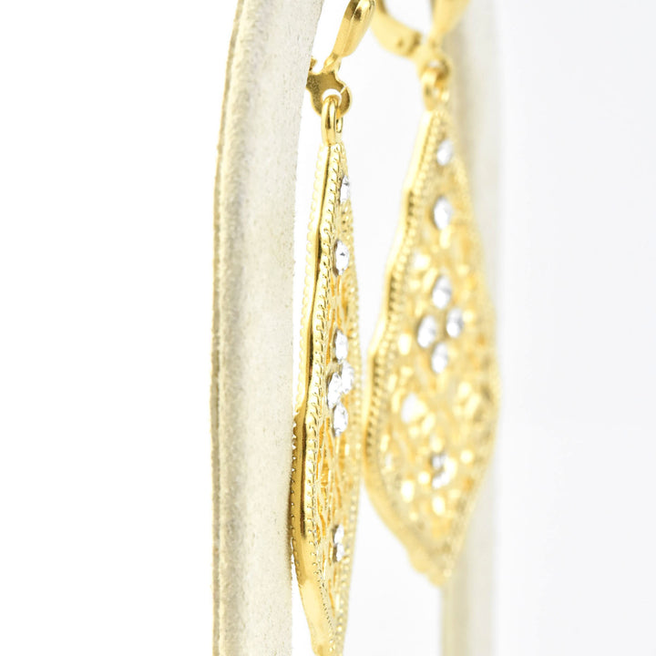 Teardrop Lotus Earrings - Goldmakers Fine Jewelry