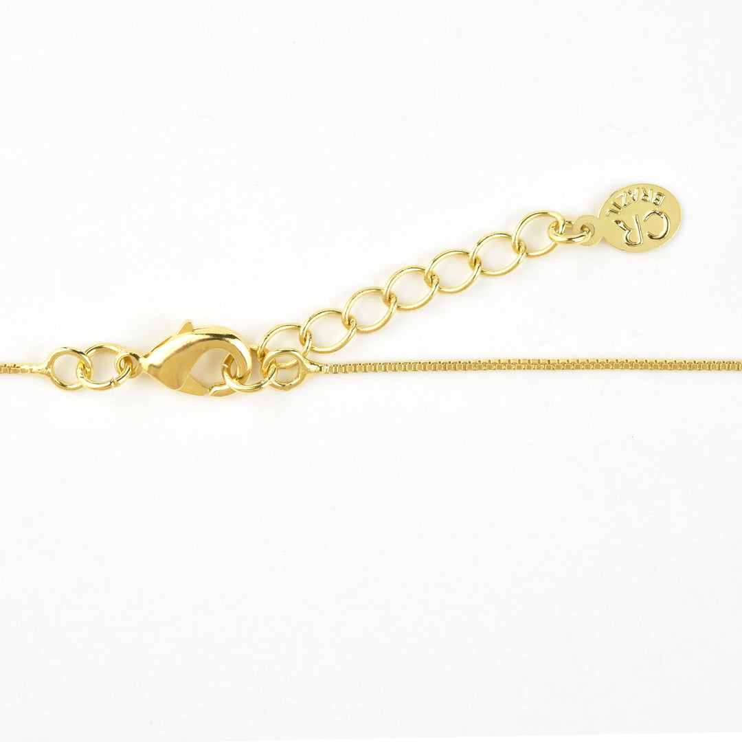 Gold Tone Teardrop Necklace