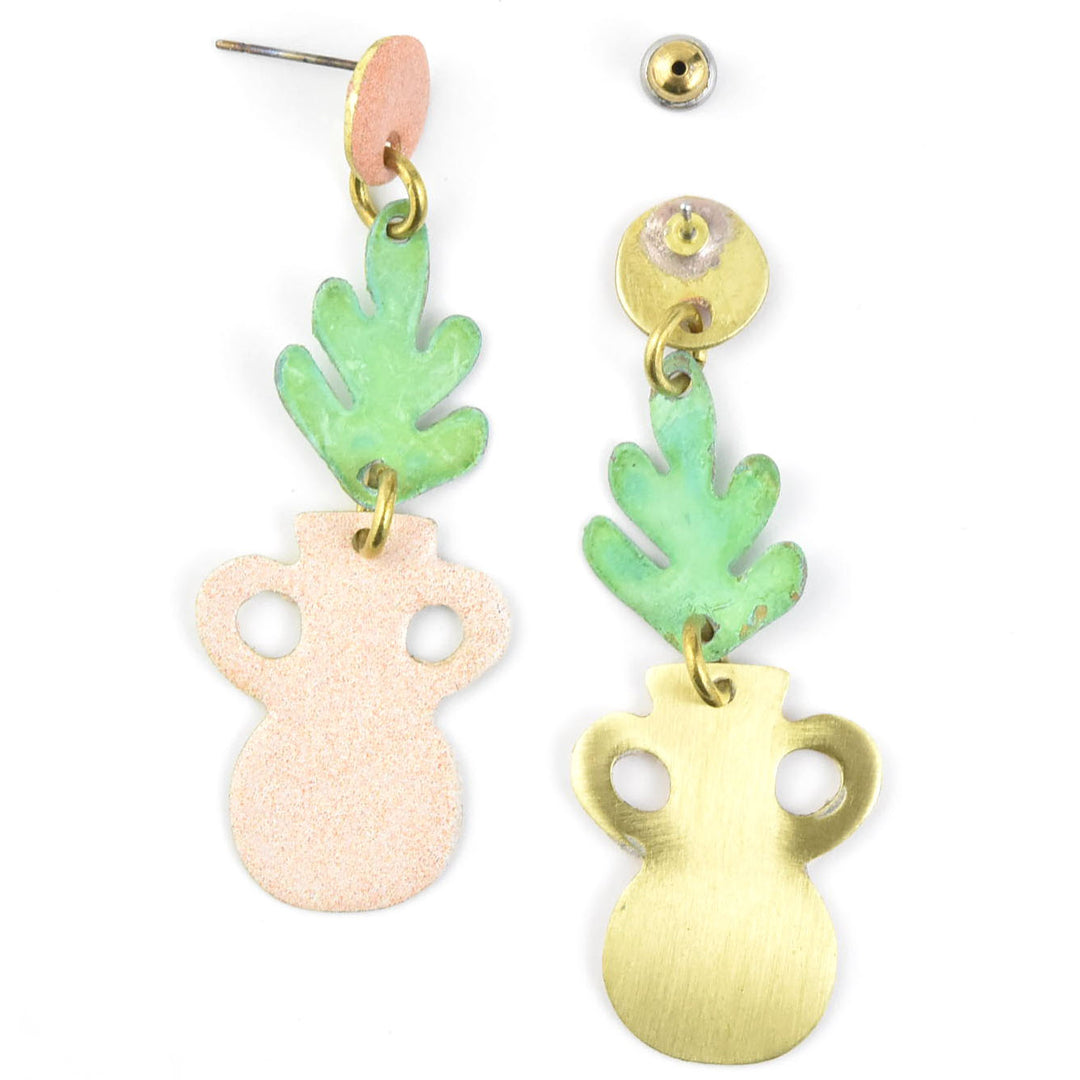 Terrazzo Vase Earrings in Mix Pastel