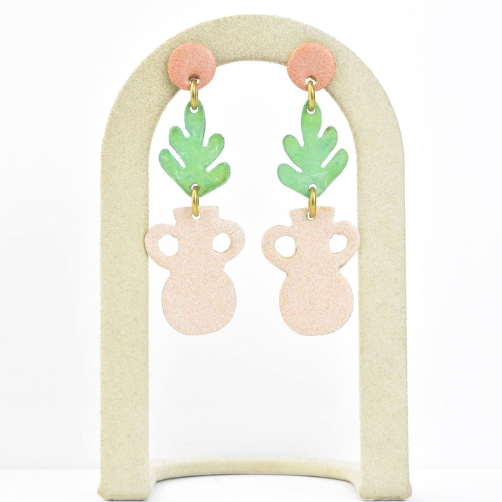 Terrazzo Vase Earrings in Mix Pastel