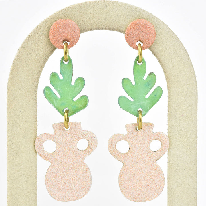 Terrazzo Vase Earrings in Mix Pastel