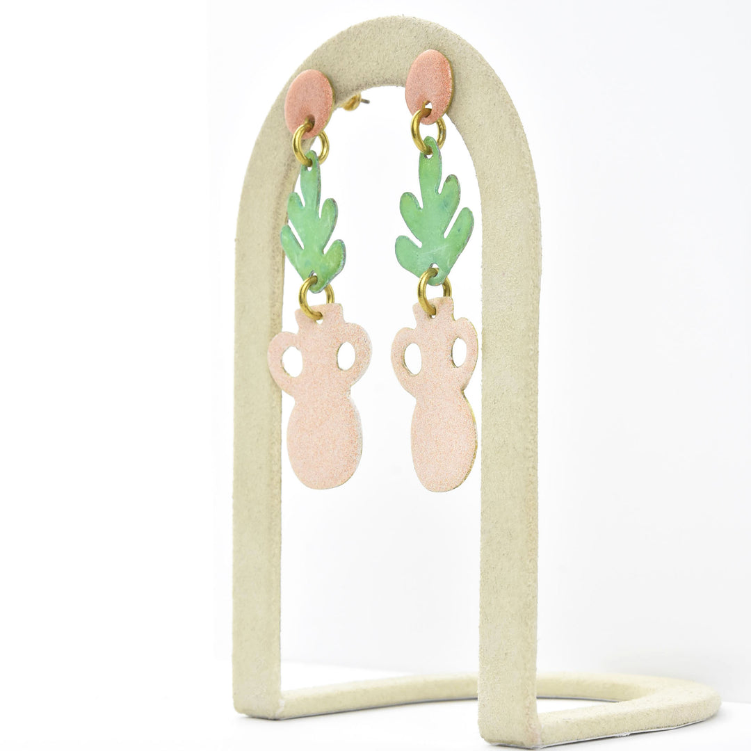 Terrazzo Vase Earrings in Mix Pastel