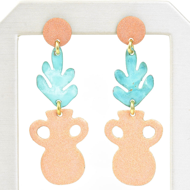 Terrazzo Vase Earrings in Mix Pastel - Goldmakers Fine Jewelry