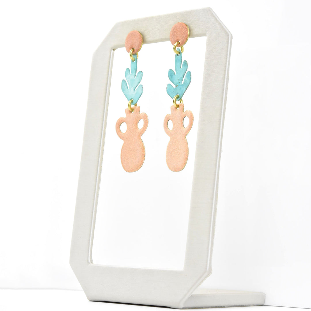 Terrazzo Vase Earrings in Mix Pastel - Goldmakers Fine Jewelry