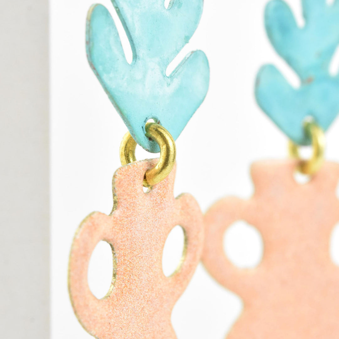 Terrazzo Vase Earrings in Mix Pastel - Goldmakers Fine Jewelry