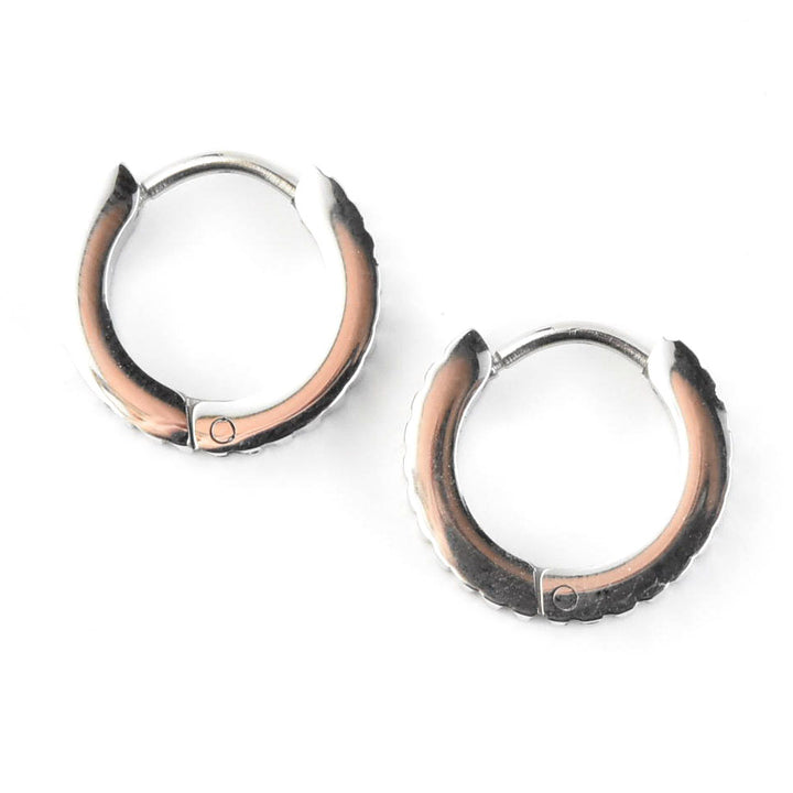 Textured Chunky Huggie Hoops - Goldmakers Fine Jewelry