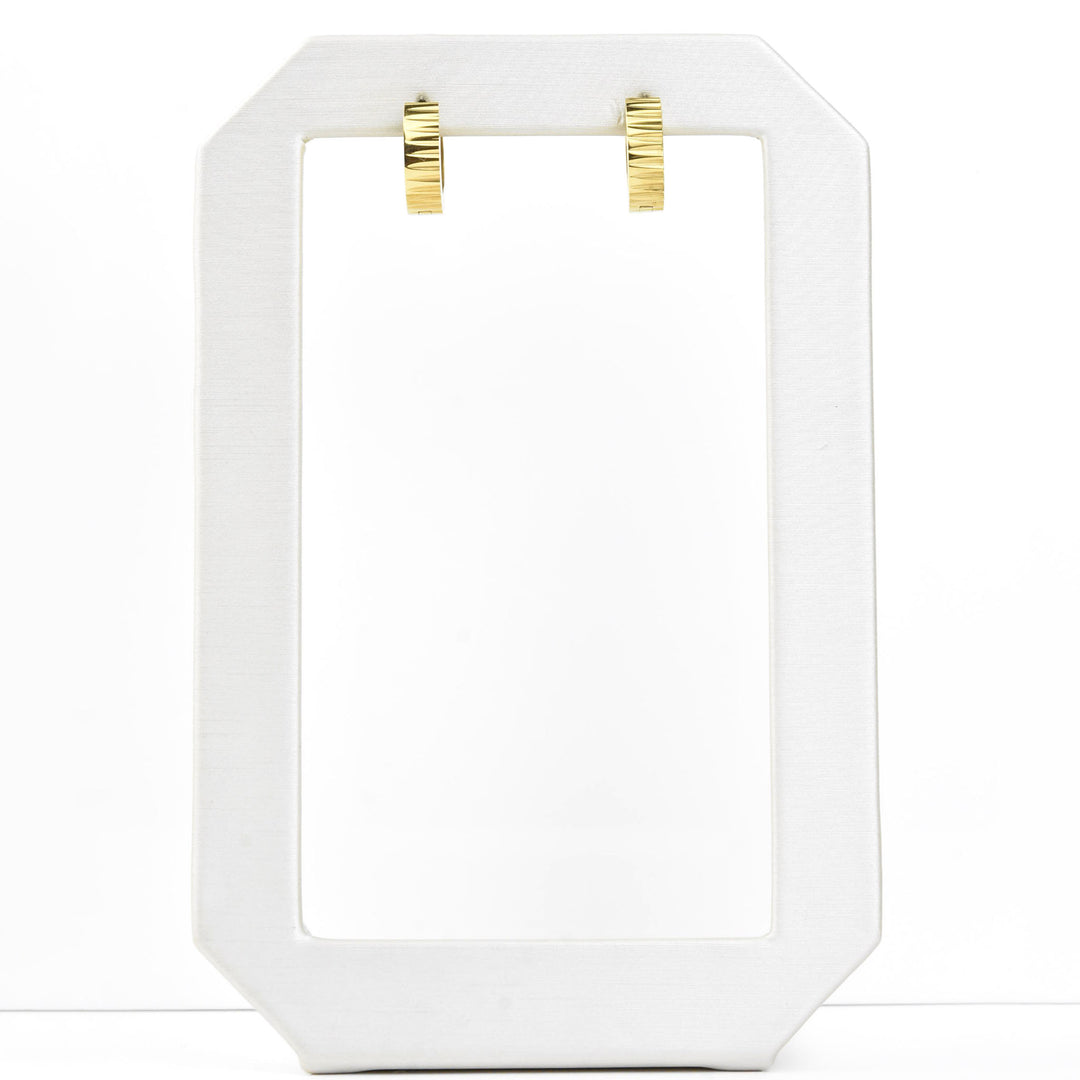 Textured Chunky Huggie Hoops - Goldmakers Fine Jewelry