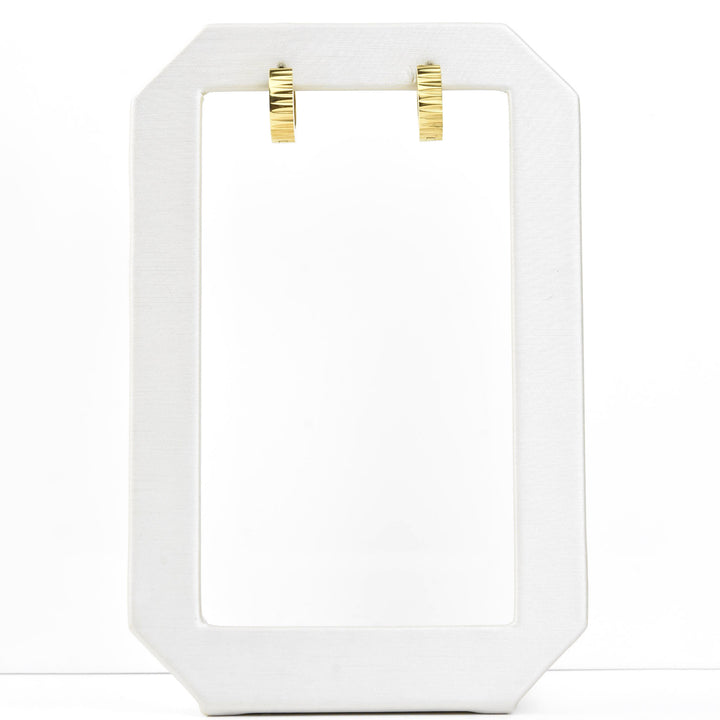 Textured Chunky Huggie Hoops - Goldmakers Fine Jewelry