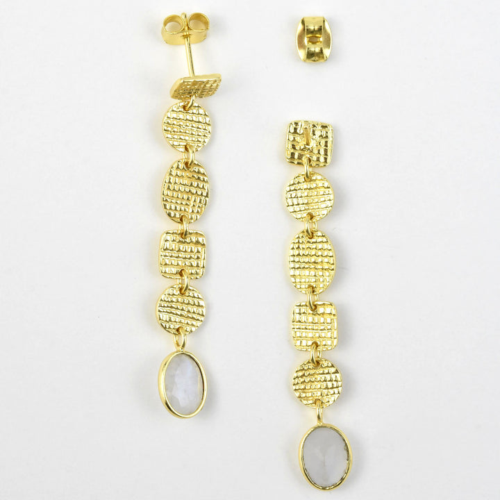 Textured Charm Earrings - Goldmakers Fine Jewelry