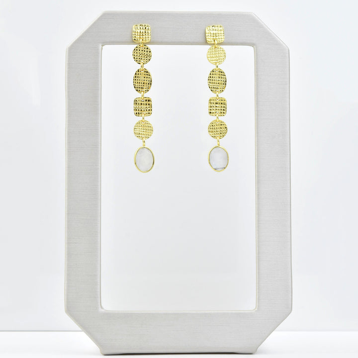 Textured Charm Earrings - Goldmakers Fine Jewelry